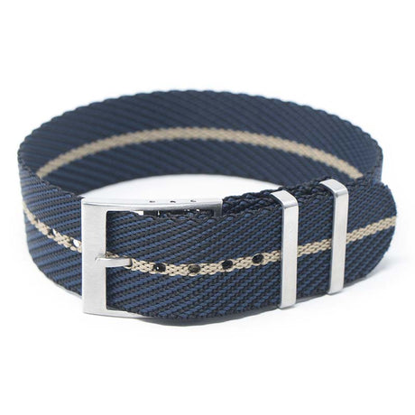 nt5.5.11 Main Midnight Blue Tan StrapsCo Twill Weaved Nylon NATO Watch Band Strap 20mm 22mm