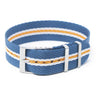 nt5.5.22.12 Main Blue White Orange StrapsCo Twill Weaved Nylon NATO Watch Band Strap 20mm 22mm