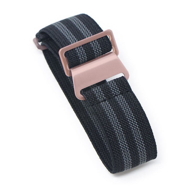 nt6.1.7 Main Black & Grey Rose Gold StrapsCo Elastic Nylon NATO Watch Band Strap 20mm 22mm