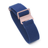 nt6.5 Main Blue Rose Gold StrapsCo Elastic Nylon NATO Watch Band Strap 20mm 22mm