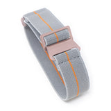 nt6.7.12 Main Grey & Orange Rose Gold StrapsCo Elastic Nylon NATO Watch Band Strap 20mm 22mm