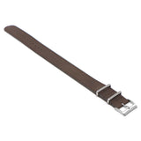 nt7.2 Angle StrapsCo Dark Brown DASSARI Vintage Leather Single Pass NATO Strap