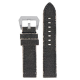 ps6.1 Main Faded Black DASSARI Frayed Edge Canvas Strap