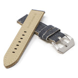 ps6.5 Cross Washed Blue DASSARI Frayed Edge Canvas Strap