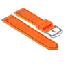 Pu10.5.12 Silicone Strap With Rivets In Orange W Black Stitching