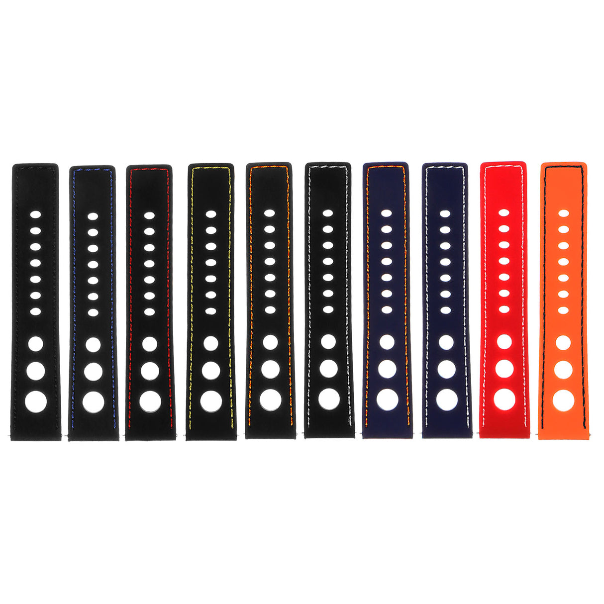 Pu11 All Color Silicone Rally Strap In Black