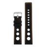 Pu11.1.12 Silicone Rally Strap In Black W Orange Stitching 3