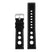 Pu11.1.22 Silicone Rally Strap In Black W White Stitching 3