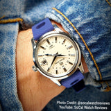 pu13 ambassador vintage style rubber rally strap creative grand seiko GMT watch band