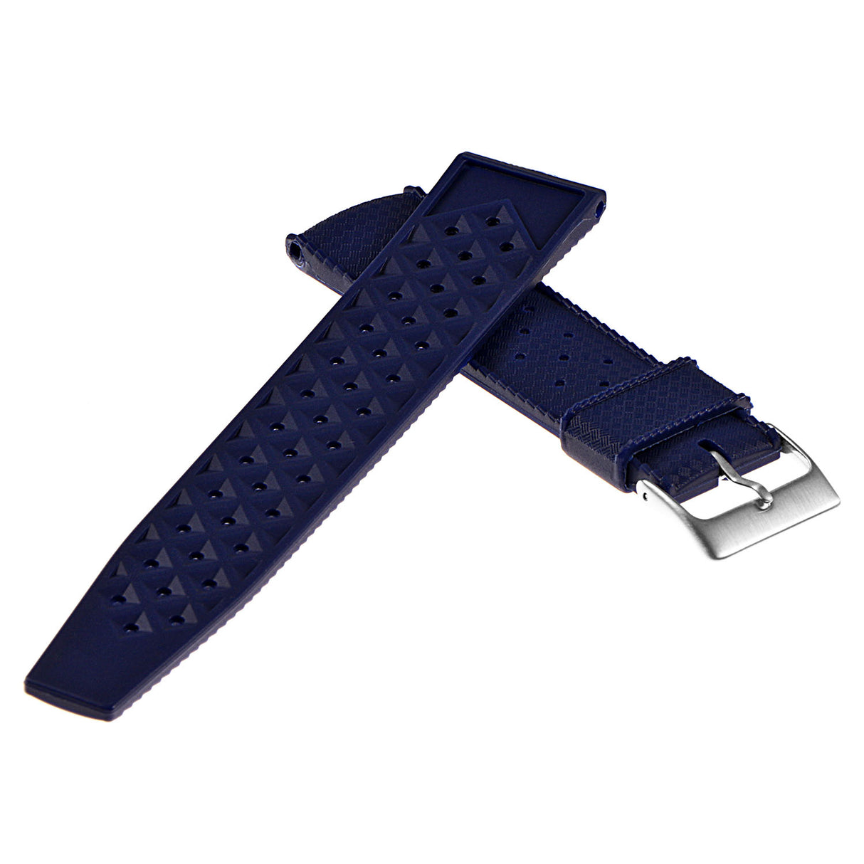 Pu15.5 Back Rubber Strap In Dark Blue