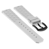 Pu16.7a.mb Angle Light Grey StrapsCo Super Waffle Silicone Rubber Watch Band Strap