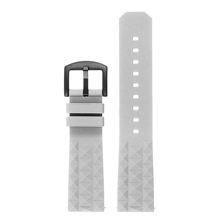 Pu16.7a.mb Up Light Grey StrapsCo Super Waffle Silicone Rubber Watch Band Strap