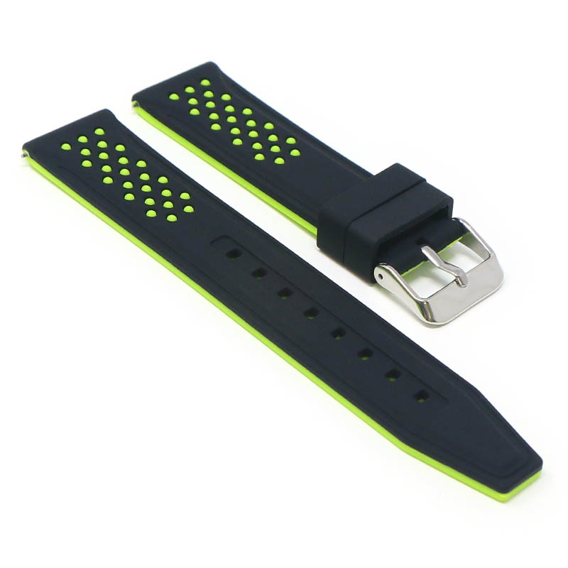 Contrasting Perforated Rubber Strap For MoonSwatch