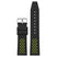 pu17.1.11 Main Black Green StrapsCo Contrasting Perforated Silicone Rubber Watch Band Quick Release Strap