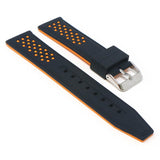 Contrasting Perforated Rubber Strap For MoonSwatch