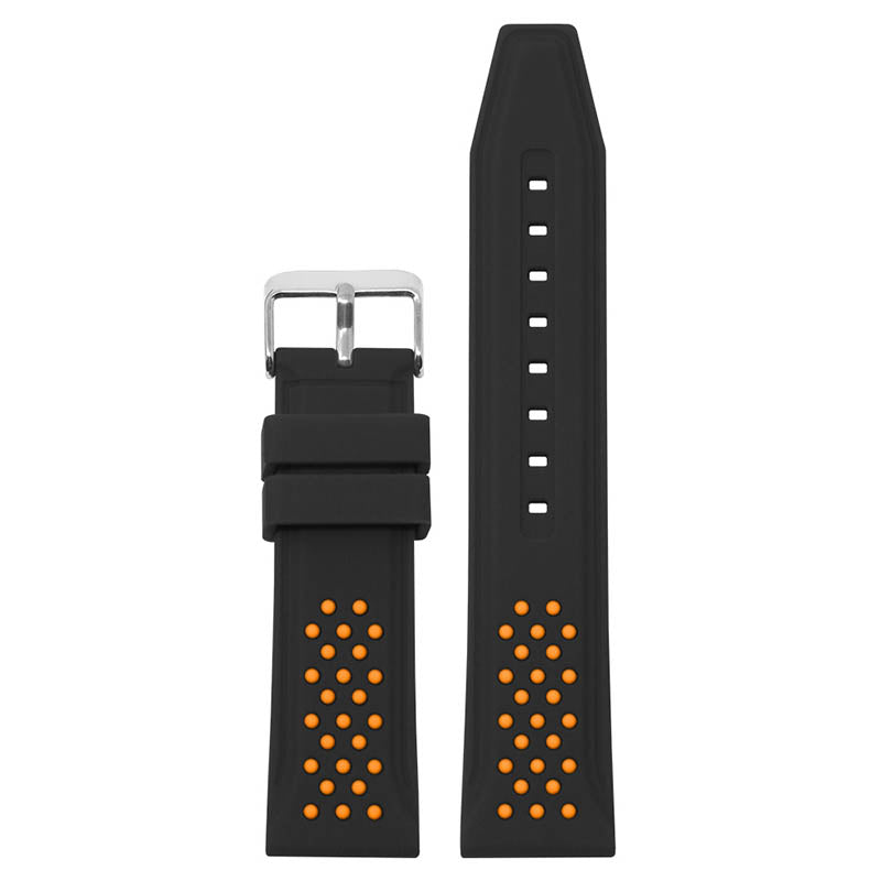 Contrasting Perforated Rubber Strap For MoonSwatch