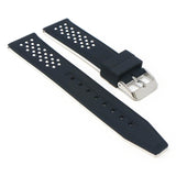 Contrasting Perforated Rubber Strap For MoonSwatch