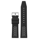 Contrasting Perforated Rubber Strap For MoonSwatch