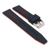 Contrasting Perforated Rubber Strap For MoonSwatch