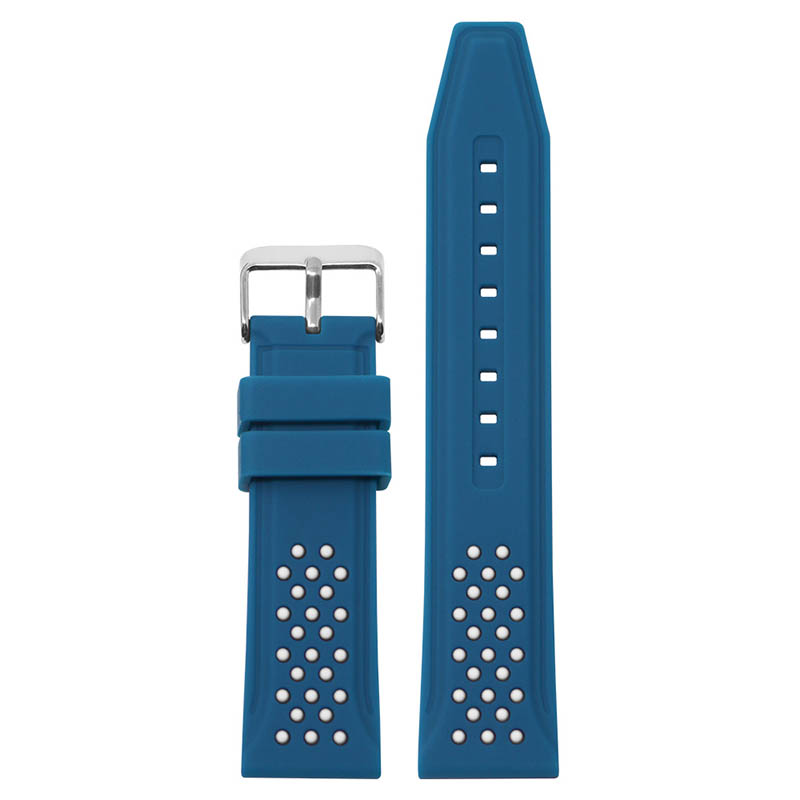 Contrasting Perforated Rubber Strap For MoonSwatch