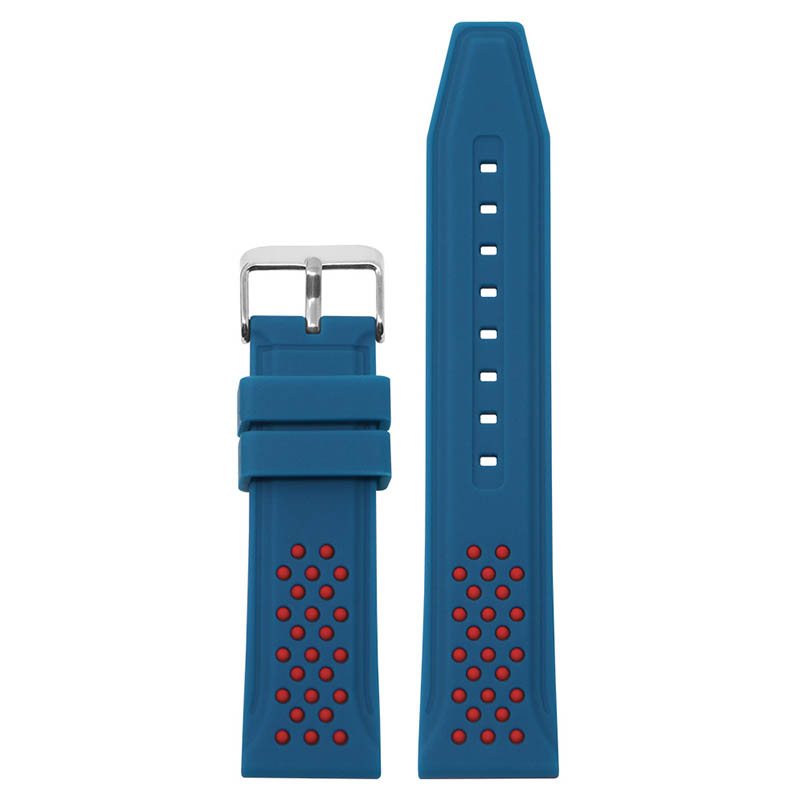 Contrasting Perforated Rubber Strap For MoonSwatch