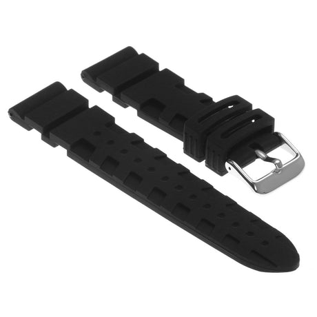 Pu9.1 Silicone Rubber Strap In Black