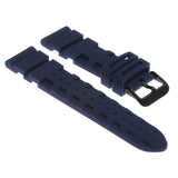 Pu9.5.mb Silicone Rubber Strap In Blue W Matte Black Buckle