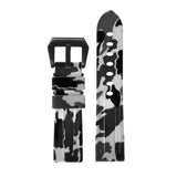 R.pn2.22a.mb Silicone Rubber Camo Strap In White W Matte Black Buckle 2