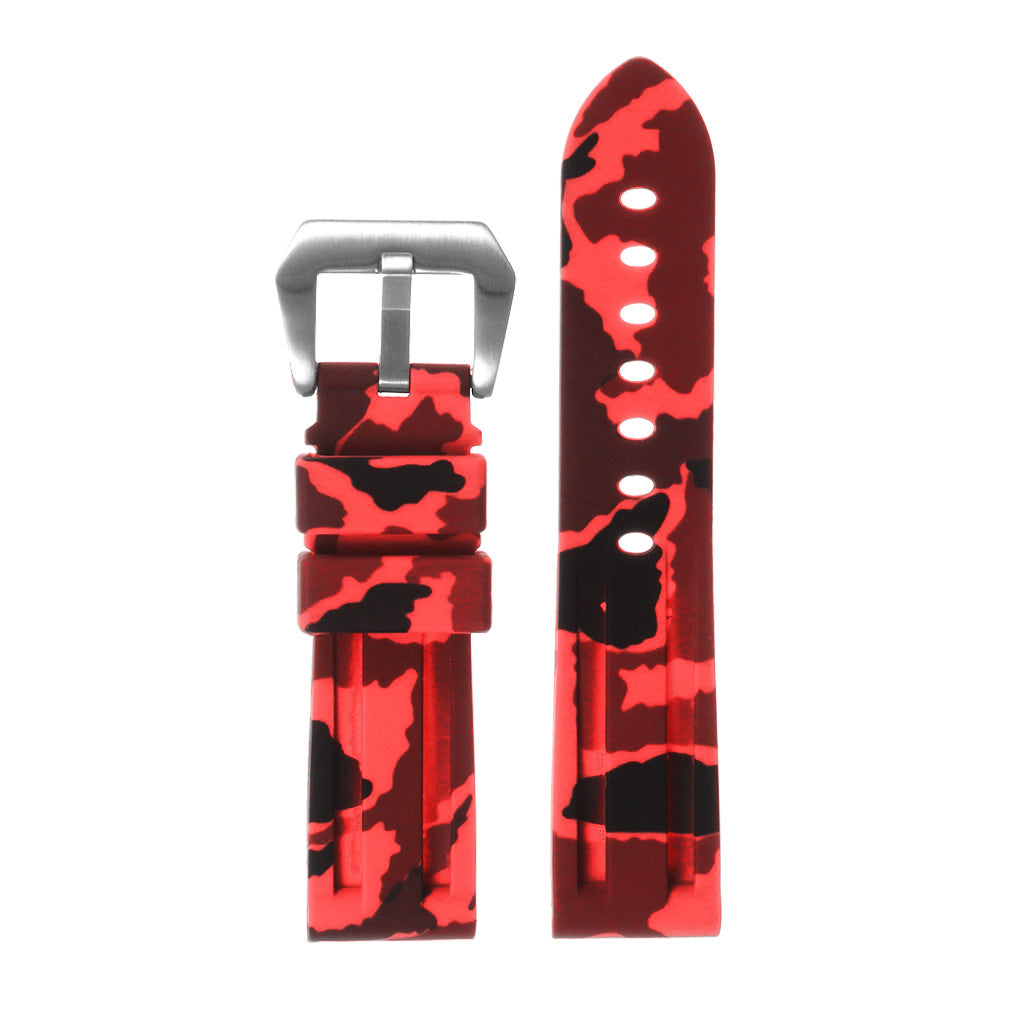 R.pn2.6a Silicone Rubber Camo Strap In Red 2