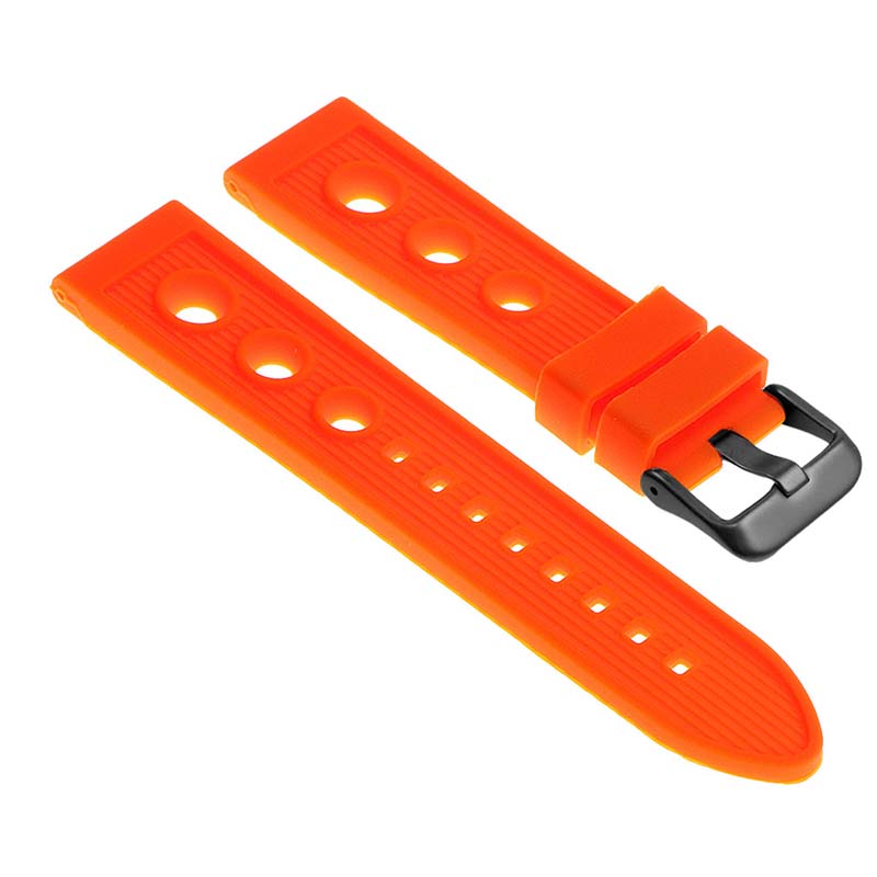 r.ra2 .12.mb Main Orange StrapsCo Silicone Rubber Rally Watch Band Strap