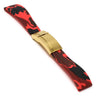 R.rx4.6.yg Main Red Camo (Yellow Gold Clasp) StrapsCo Silicone Rubber Camo Replacement Watch Bands Strap For Rolex With Straight Ends