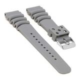 R.sk2.7 Angle Grey StrapsCo Silicone Rubber Strap For Seiko DIver 20mm 22mm