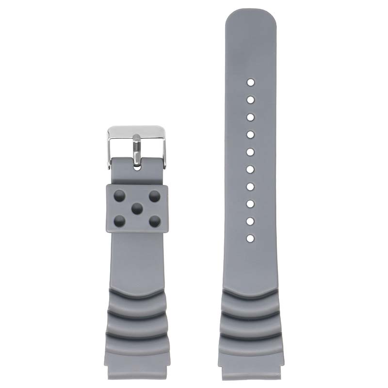 R.sk2.7 Main Grey StrapsCo Silicone Rubber Strap For Seiko DIver 20mm 22mm