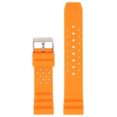 r.sk4 .12 Up Orange StrapsCo Perforated Silicone Rubber Strap for Seiko Diver 20mm 22mm 24mm