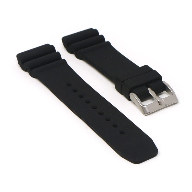 r.sk6.1 Angle Black StrapsCo Wave Rubber Watch Band Strap 22mm Seiko Diver