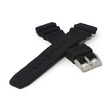 r.sk6.1 Cross Black StrapsCo Wave Rubber Watch Band Strap 22mm Seiko Diver