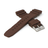 r.sk6.2 Cross Brown StrapsCo Wave Rubber Watch Band Strap 22mm Seiko Diver