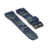 r.sk8.5 Angle Blue StrapsCo Wave Camo Rubber Watch Band Strap 22mm Seiko Diver