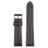 st18.1.12.mb Up Black Orange Black Buckle Padded Smooth Leather Watch Band Strap