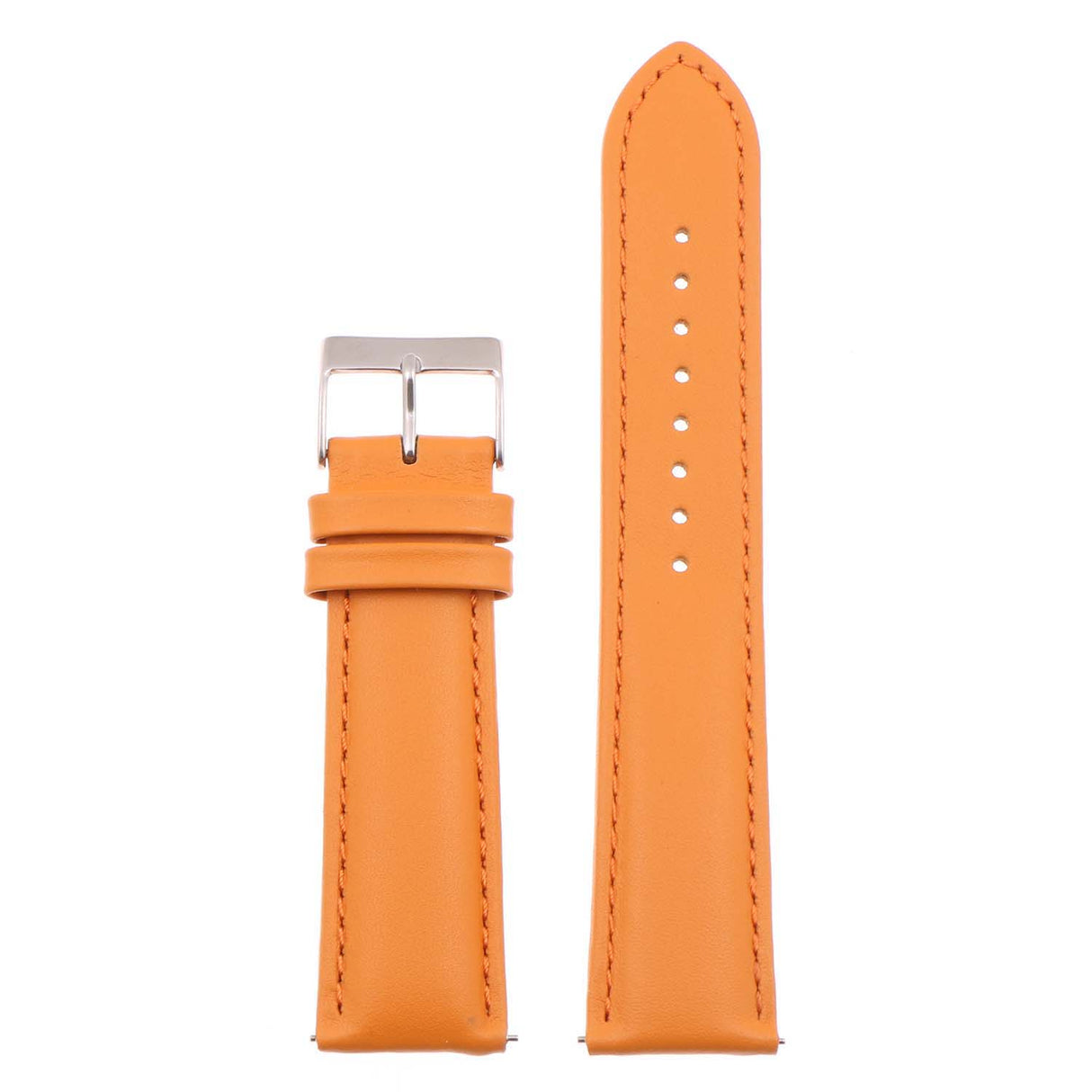 st18.12.12 Up Orange Padded Smooth Leather Watch Band Strap