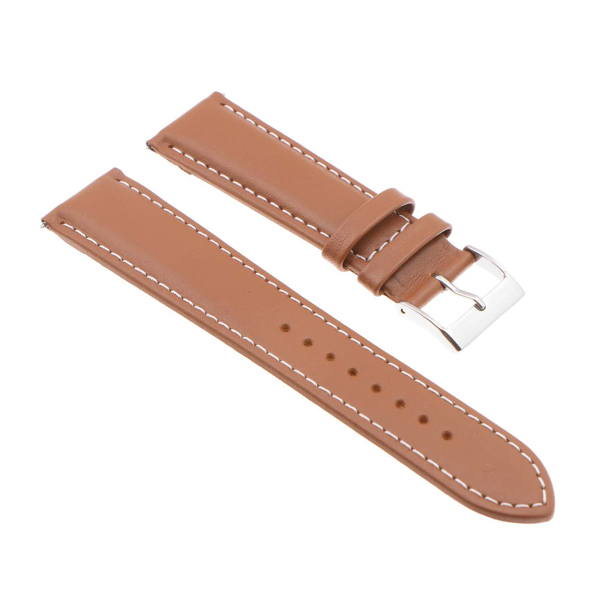 Classic Stitched Leather Strap For MoonSwatch