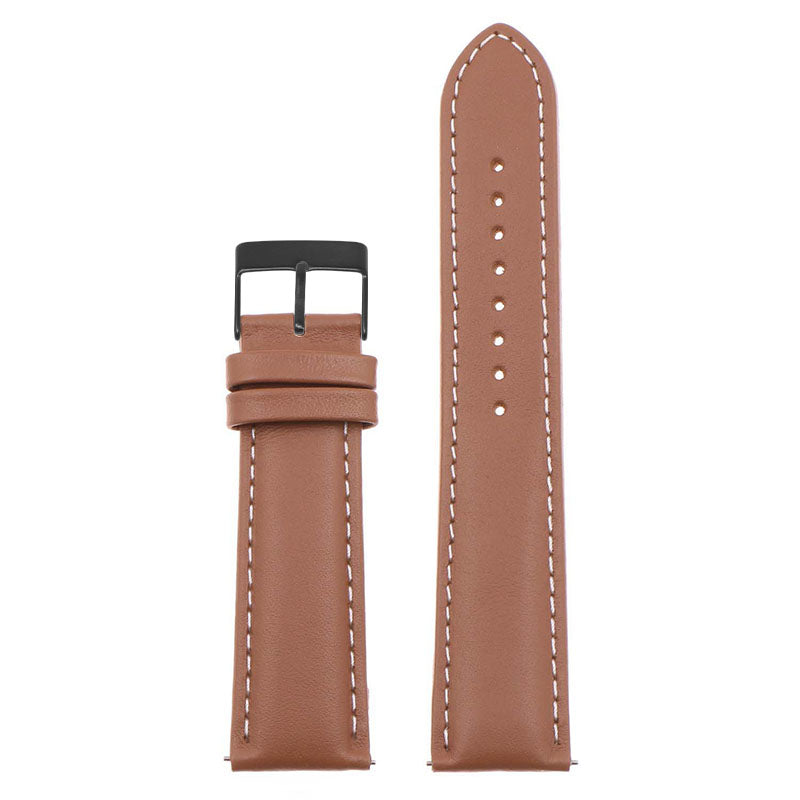 Classic Stitched Leather Strap For MoonSwatch