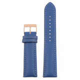 st18.5.5.rg Up Blue Rose Gold Buckle Padded Smooth Leather Watch Band Strap