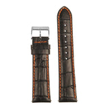 Men's Crocodile Embossed Strap - 20-24mm