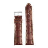 Men's Crocodile Embossed Strap - 20-24mm