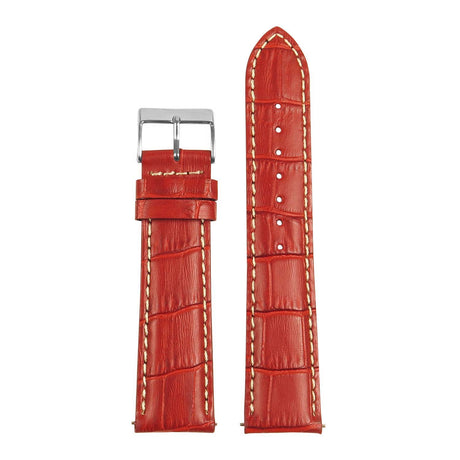 Men's Crocodile Embossed Strap - 16-19mm