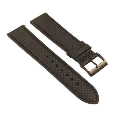 st27.1.1.mb Angle Black Carbon Fiber Strap with Matte Black Buckle