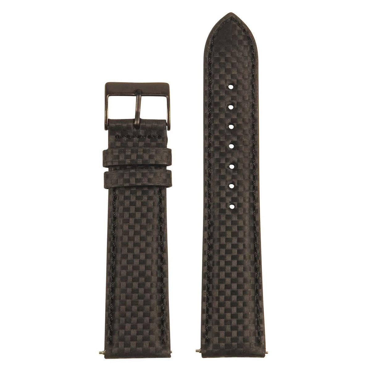 st27.1.1.mb up Black Carbon Fiber Strap with Matte Black Buckle