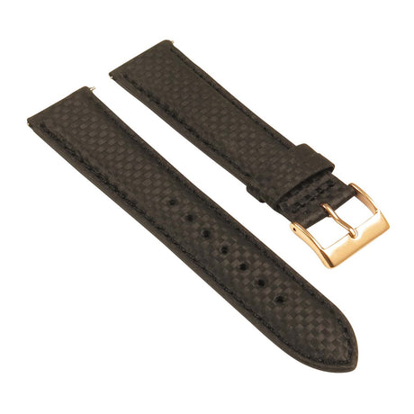 st27.1.1.rg Angle Black Carbon Fiber Strap with Rose Gold Buckle