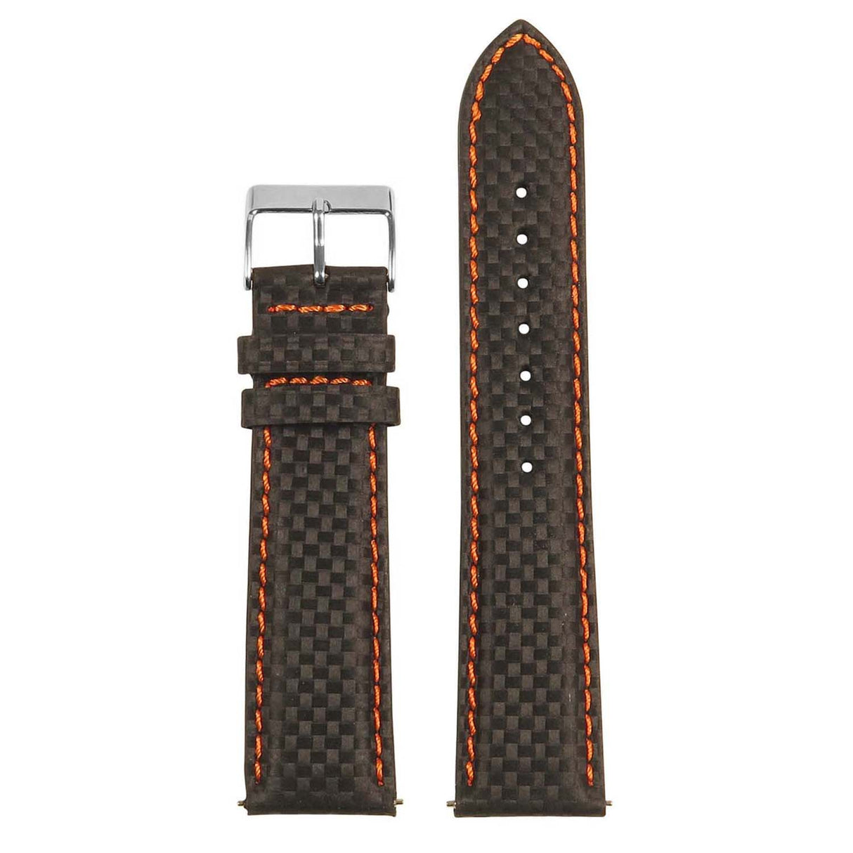 st27.1.12 up Black Orange Carbon Fiber Strap